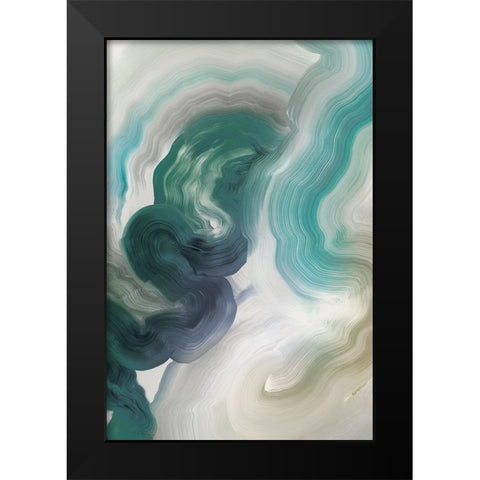 Harmonious Hues II Black Modern Wood Framed Art Print by Hazel J