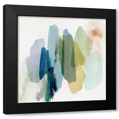 Dreams in Motion I Black Modern Wood Framed Art Print with Double Matting by Hazel J