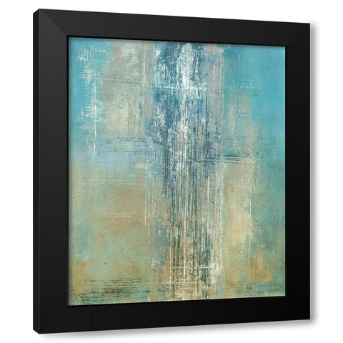 On the Line Black Modern Wood Framed Art Print by Hoop, Fiona