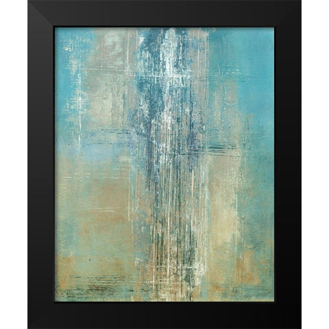 On the Line Black Modern Wood Framed Art Print by Hoop, Fiona