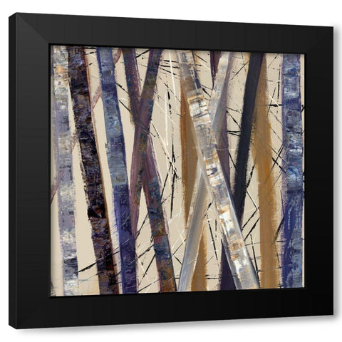 Juxtapose II  Black Modern Wood Framed Art Print with Double Matting by Hoop, Fiona