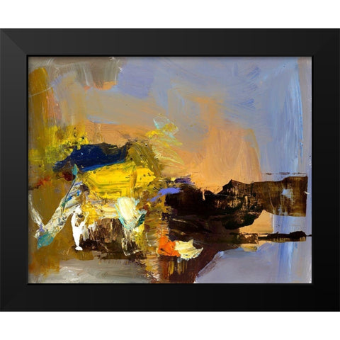 Celestial Black Modern Wood Framed Art Print by Hoop, Fiona