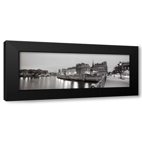 Midnight Pearls Black Modern Wood Framed Art Print with Double Matting by Rezzonico, Carlo