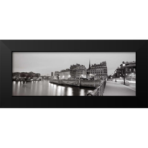 Midnight Pearls Black Modern Wood Framed Art Print by Rezzonico, Carlo