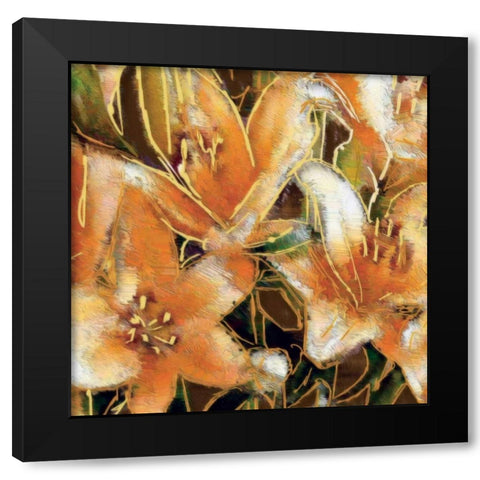 Apricot Dream II Black Modern Wood Framed Art Print with Double Matting by Ashfield, Lane