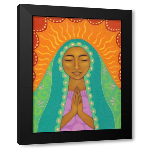 Virgin de Guadalupe Black Modern Wood Framed Art Print by Adams, Tamara