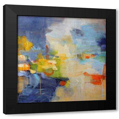 Restless Mind Black Modern Wood Framed Art Print by Alattar, Lina