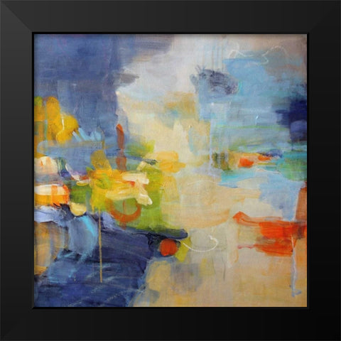 Restless Mind Black Modern Wood Framed Art Print by Alattar, Lina
