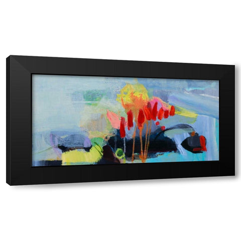 Fluttering My Way Through 3 Black Modern Wood Framed Art Print by Alattar, Lina
