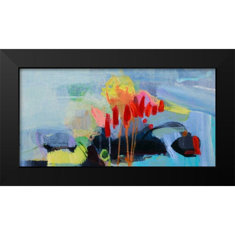 Fluttering My Way Through 3 Black Modern Wood Framed Art Print by Alattar, Lina