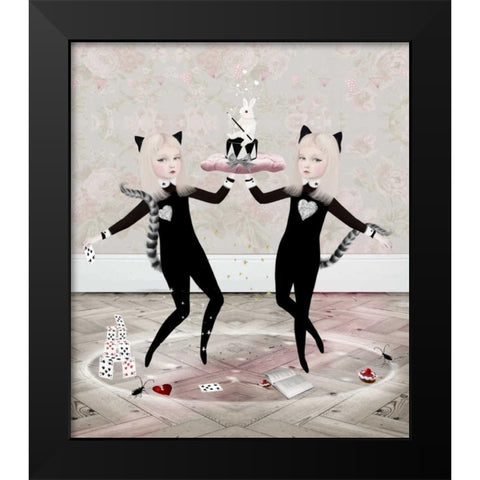 The Newmars Black Modern Wood Framed Art Print by Art and Ghosts