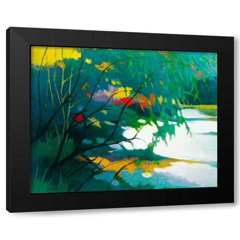 Noonday Dreams Black Modern Wood Framed Art Print with Double Matting by Asoma, Tadashi