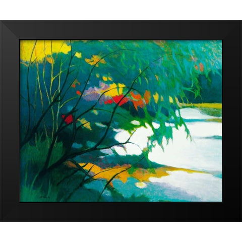 Noonday Dreams Black Modern Wood Framed Art Print by Asoma, Tadashi