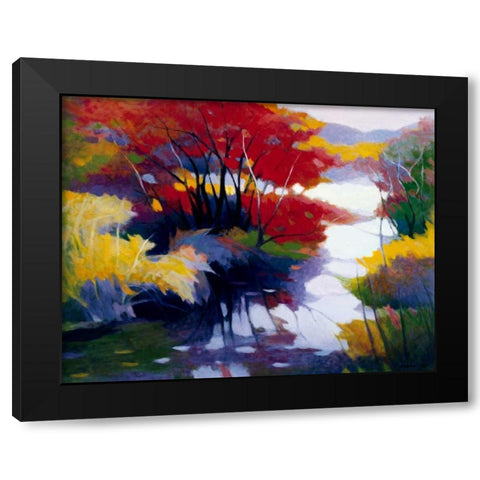 Indian Summer Black Modern Wood Framed Art Print with Double Matting by Asoma, Tadashi