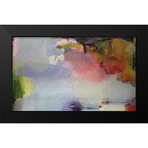 Other Side of The Moon Black Modern Wood Framed Art Print by Alattar, Lina