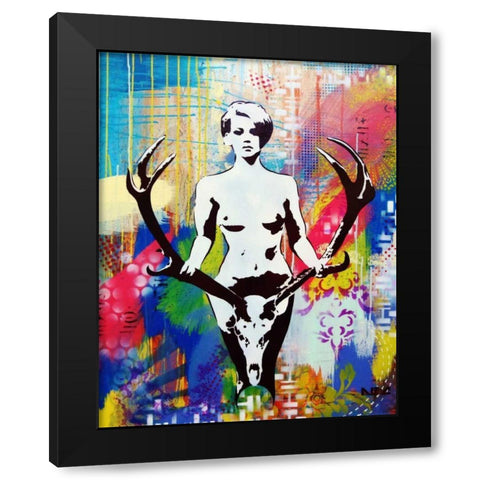 Racked Black Modern Wood Framed Art Print with Double Matting by AbcArtAttack