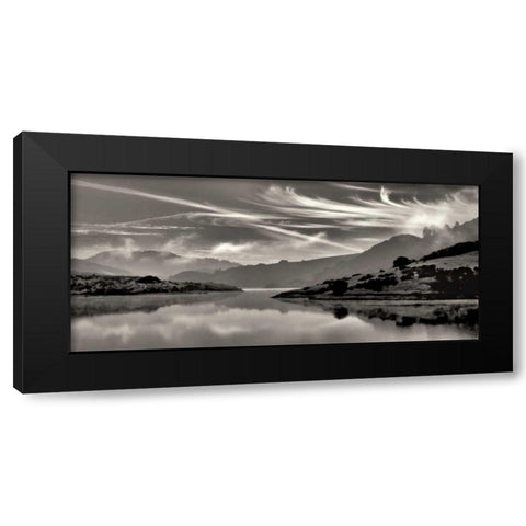 Cirrus Black Modern Wood Framed Art Print by Aron, Lucy