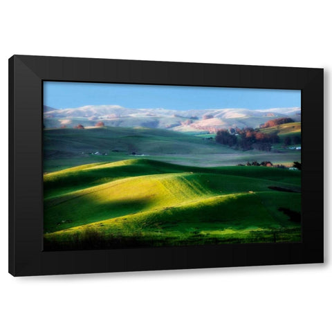 Day in August Black Modern Wood Framed Art Print with Double Matting by Aron, Lucy