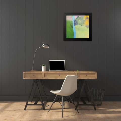Moon Haze Black Modern Wood Framed Art Print by Alattar, Lina