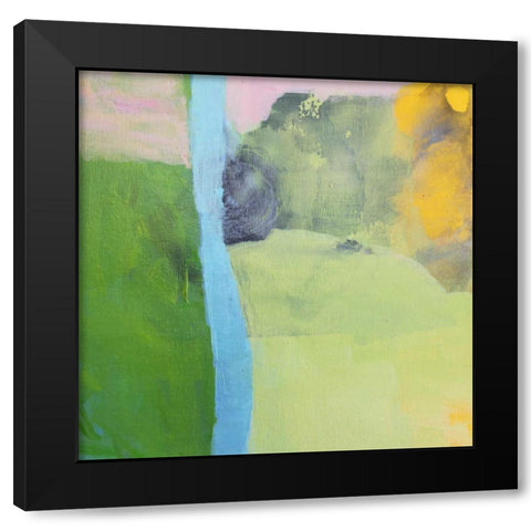 Moon Haze Black Modern Wood Framed Art Print by Alattar, Lina