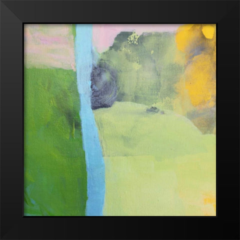 Moon Haze Black Modern Wood Framed Art Print by Alattar, Lina