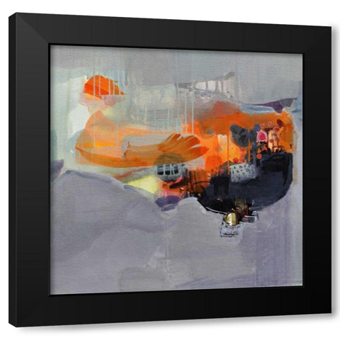 Carried Away Black Modern Wood Framed Art Print by Alattar, Lina