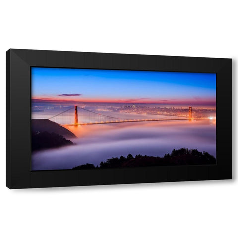 Fog at The Gate Black Modern Wood Framed Art Print by Azure, Joe