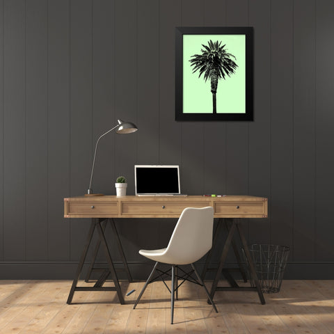 Palm Tree 1996 (Green) Black Modern Wood Framed Art Print by Asla, Erik