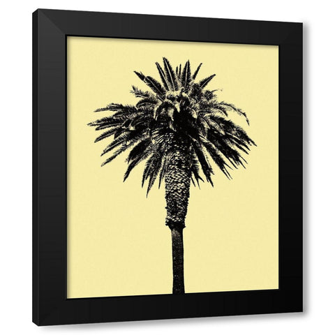 Palm Tree 1996 (Yellow) Black Modern Wood Framed Art Print by Asla, Erik