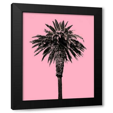 Palm Tree 1996 (Pink) Black Modern Wood Framed Art Print by Asla, Erik