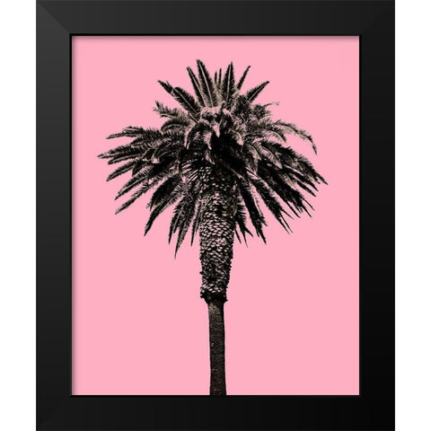Palm Tree 1996 (Pink) Black Modern Wood Framed Art Print by Asla, Erik