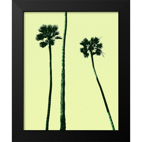Palm Trees 2000 (Cyan) Black Modern Wood Framed Art Print by Asla, Erik