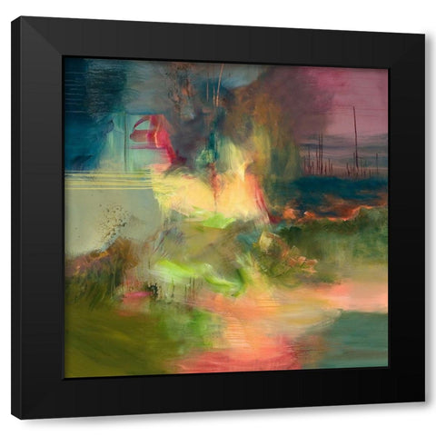 Canto Gitano Black Modern Wood Framed Art Print by Arana, Emilia