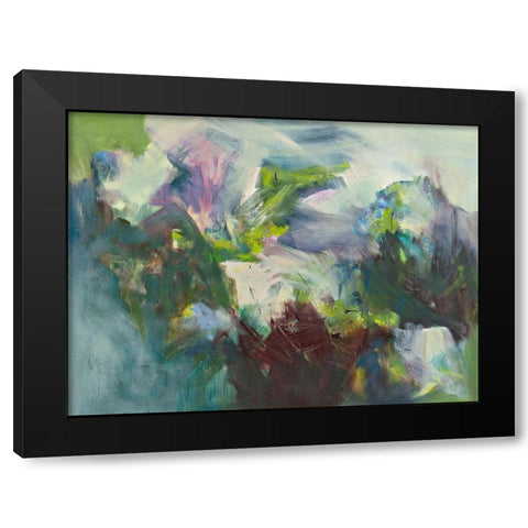 En Verde Black Modern Wood Framed Art Print with Double Matting by Arana, Emilia
