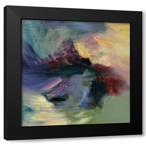 Monsoon Black Modern Wood Framed Art Print with Double Matting by Arana, Emilia