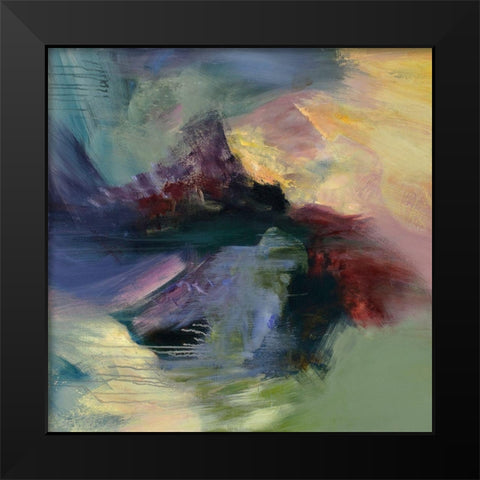 Monsoon Black Modern Wood Framed Art Print by Arana, Emilia