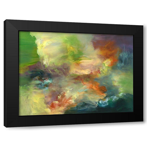 The Wild Braid Black Modern Wood Framed Art Print by Arana, Emilia
