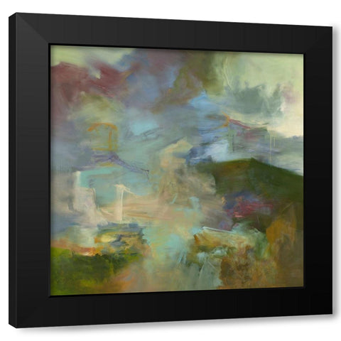 A Goldfinch Tale Black Modern Wood Framed Art Print by Arana, Emilia