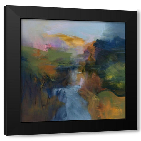 July Light Black Modern Wood Framed Art Print by Arana, Emilia