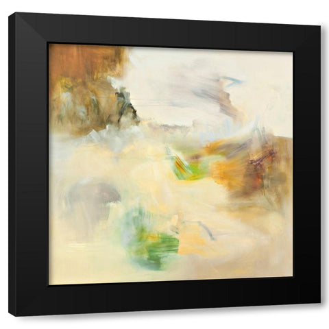 Buzkashi Black Modern Wood Framed Art Print by Arana, Emilia