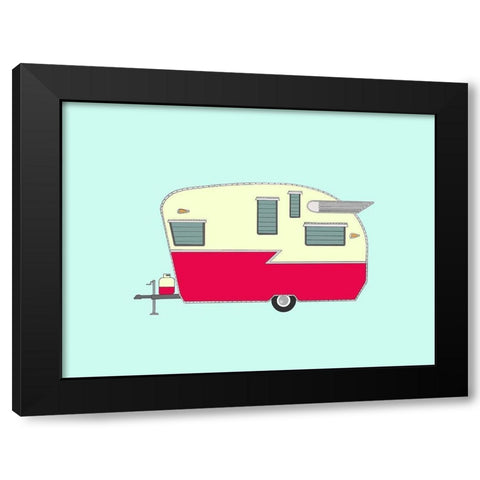 Shasta Airflyte Black Modern Wood Framed Art Print by Annie Bailey Art