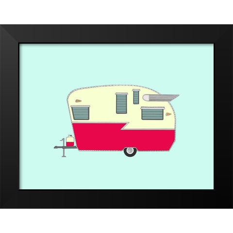 Shasta Airflyte Black Modern Wood Framed Art Print by Annie Bailey Art