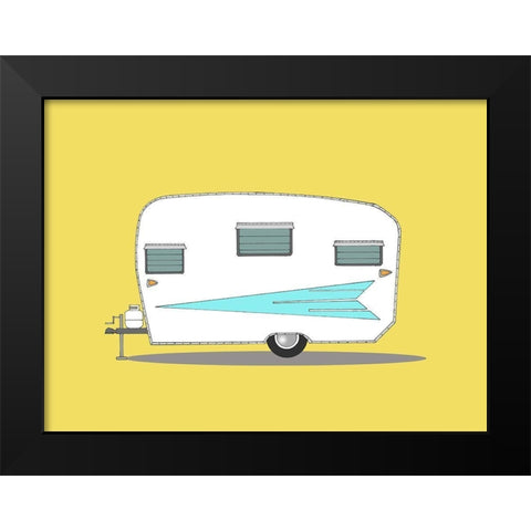 Vintage Roadrunner Black Modern Wood Framed Art Print by Annie Bailey Art