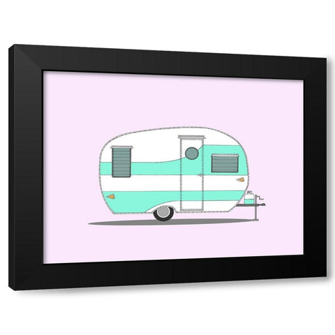 Vintage Shasta Black Modern Wood Framed Art Print with Double Matting by Annie Bailey Art