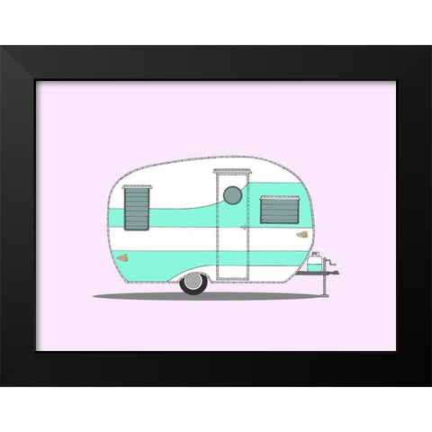 Vintage Shasta Black Modern Wood Framed Art Print by Annie Bailey Art