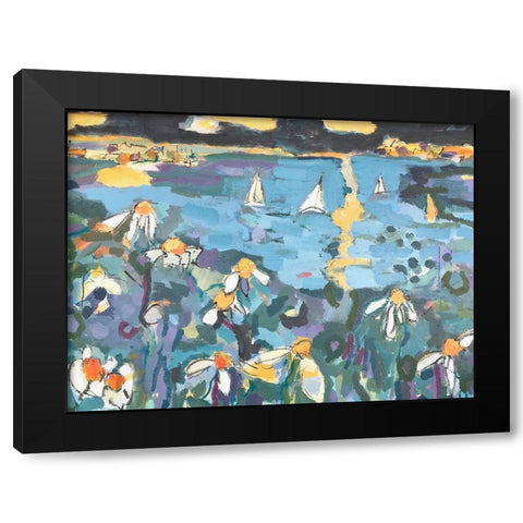 Yachting Black Modern Wood Framed Art Print with Double Matting by Anders, Per