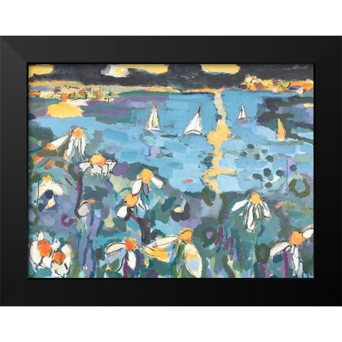 Yachting Black Modern Wood Framed Art Print by Anders, Per