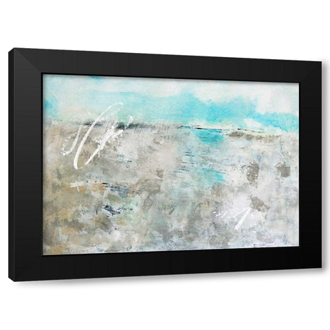 Beach Black Modern Wood Framed Art Print by Apperlo, Mila