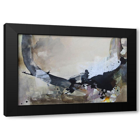 Balance Beam Black Modern Wood Framed Art Print by Alattar, Lina