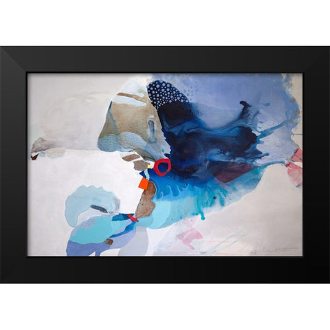 Ocean Tides Black Modern Wood Framed Art Print by Alattar, Lina